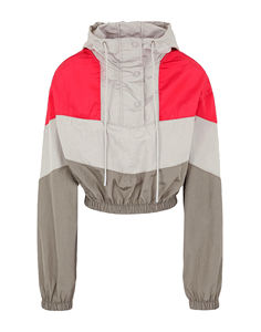 Conjunto deportivo informal para mujer con parches de colores personalizados, talla grande, estilo urbano, chaqueta corta y pantalones de chándal. - Product Image 5