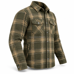 High Quality Motorbike <b>Flannel</b> Shirt With Kevlar Lining Durable Construction & Comfortable Fit For Riding Travel & Casual Wear - Product Image 2