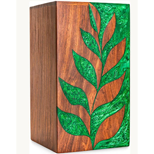 Wooden Urn with Tree Engraved Design Handmade Wooden Cremation for Ashes by AYAANS - Product Image 2