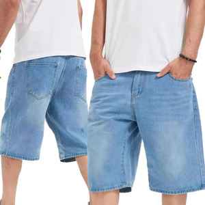 Pantalones Cortos de Mezclilla para Hombre, Estilo Baggy, Personalizados, para Verano, Estilo Urbano, con Parches Bordados y Desgastados - Product Image 6