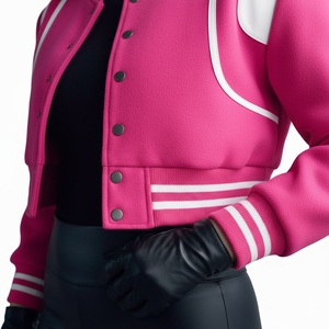 Service OEM Personnalisable – Blouson Teddy Court Femme Hiver Manches Longues Couleur Unie Imperméable Respirant en Peau de Mouton Teinte - Product Image 4