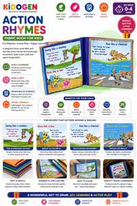 KIDOGEN Bath Cloth <b>Books</b> Set for Toddlers 2-4 Years Soft Plush Fabric Learning Storybooks Unisex <b>Educational</b> Toys - Product Image 5