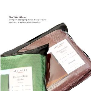 High Quality Diamond Knit <b>Blanket</b> 150x195cm Soft Breathable Heavy Weight <b>Throw</b> <b>Blanket</b> for Home Hotel - Product Image 6