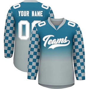 Maillot de hockey sur glace personnalisable pour adultes, tailles variées, techniques d'impression de haute qualité, jersey OEM, vêtements d'équipe, sublimation OEM - Product Image 1