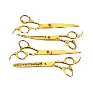 Multi-Color Rainbow <b>Barber</b> Scissor <b>Set</b> Japanese 440C Steel Shears Hollow Ground Blades 15-Piece Tool Kit for Salon - Product Image 2