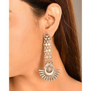 Pendientes de Plata de Moda Meera Jaipur Kavni - Product Image 1