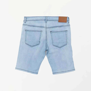 Pantalones Cortos Bermuda Casuales para Hombre, Color Azul Claro, de Lona Rasgada, Cintura Media, Cierre de Cremallera, Resistentes al Viento, Ecológicos, Transpirables, con Bordado 3D - Product Image 6