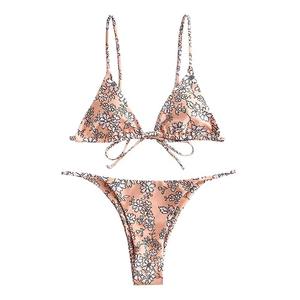 2026 Floral Design Printed High Quality Wholesale Beachwear Bikini Sets <b>Low</b> Prices Fully customize - Product Image 2