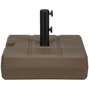 Supporto per Ombrellone in Acciaio Marrone Resistente per Pali da 1.2, 1.5 e 2 Piedi con Base Riempibile, Arredo da Esterno per Supporto Stabile - Product Image 1