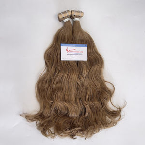 Venta al por mayor de pelo de cinta ondulada Remy ruso extensiones de cabello humano de la máquina de doble trama Negro Natural sedoso pelo crudo sin enredos suave - Product Image 4