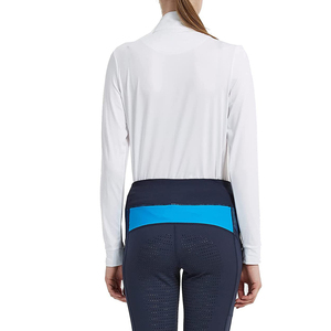 Chemise d'équitation pour femme de haute qualité à manches longues, en tissu Spandex respirant et à séchage rapide, taille haute avec cordon de serrage, couleur unie, personnalisable - Product Image 2