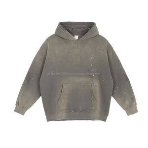 Ropa de calle Moda Sun Faded Sudadera con capucha Corte personalizado y coser Lavado ácido Sunfaded Ropa de algodón Sudaderas con capucha para hombres - Product Image 1