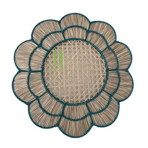 Eco Friendly Seagrass Bohemian Style Round 35cm Charger <b>Plate</b> Table <b>Mats</b> Pads Home Decor HNH Craft Wholesale Vietnam - Product Image 4