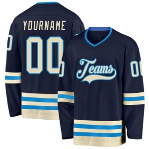 Maillot de hockey personnalisé noir, blanc et orange de qualité supérieure, le plus vendu en gros, directement de l'industrie - Product Image 5