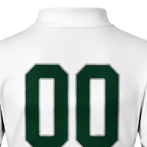 Maillot de sport à manches longues vert foncé et blanc sublimé pour cheerleading, entraînement, compétition et matchs d'équipes sportives - Product Image 4