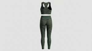 <b>Low</b> MOQ Custom Solid Plus Size Women's Yoga Set Front High <b>Waist</b> High Quality Breathable Eco-Friendly Quick Dry Anti-Bacterial - Product Image 3