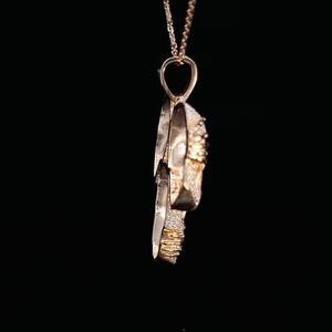 Pendentif de luxe Hip Hop en argent sterling 925 certifié, avec trois crânes sages en moissanite, motif 'Voir, Entendre, N'aimer Pas le Mal', plaqué or 18 carats - Product Image 2