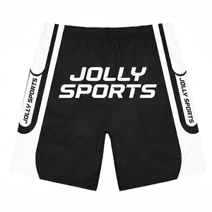 Shorts coupe-vent pour femmes, légers en microfibre polyester, dégradé rose et blanc, panneau contrastant, logo sublimé. - Product Image 4