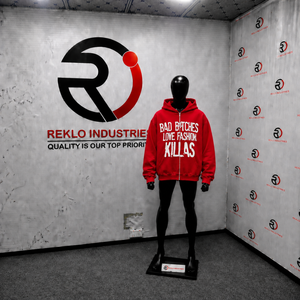 Red Oversized Zip Up Hoodie <b>White</b> Graphic Print Unisex Streetwear Fashion Full Zipper Hooded <b>Sweatshirt</b> For <b>Men</b> Women Casual - Product Image 3