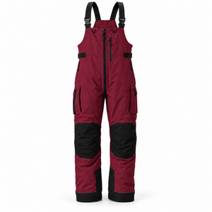 Salopette de travail pour homme, salopette de chantier, salopette de construction, avec genouillères renforcées, poche zippée, bretelles réglables, vêtement de travail utilitaire - Product Image 3