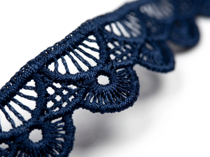 Encaje Guipur Floral Azul Marino de 10 mm, Personalizable, Disponible en Stock, Paquete de 20 Metros para Vestidos, Lazos para el Cabello, Manualidades, Venta al Por Mayor - Product Image 5