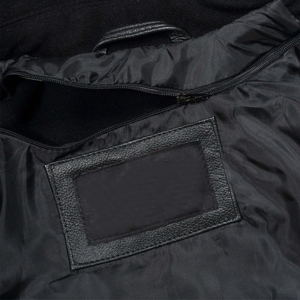 Mens Varsity Jacket <b>Wool</b> Body Leather Sleeves Baseball Bomber Style Letterman Outerwear Black <b>Red</b> - Product Image 5