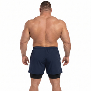 OEM <b>Men's</b> Dual Layer Gym <b>Shorts</b> Plus Size Breathable Sports Training <b>Shorts</b> <b>Men</b> 2 in 1 Workout <b>Shorts</b> Quick Dry Running <b>Shorts</b> - Product Image 4