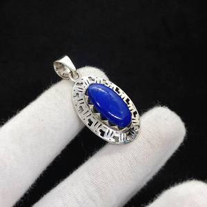 Colgante de lapislázuli natural, plata de ley 925, colgante de piedra preciosa hecho a mano, joyería de lapislázuli azul, regalo para mujer - Product Image 5