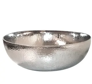 Elegante tazón decorativo minimalista para acentuar el interior, tazón premium de alta gama para decoración de centro de mesa, chapado, seguro para el uso con alimentos. - Product Image 3