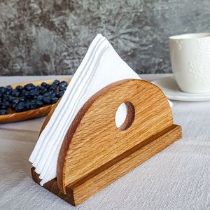 Eco friendly wooden napkin <b>holder</b> natural finish dining accessory rustic <b>kitchen</b> decor <b>tissue</b> organizer for homes - Product Image 4