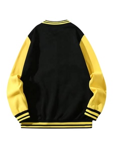 Customized Streetwear Designer Versity Mens <b>Jackets</b> Breathable Man <b>Jackets</b> Plus Size New Fashion Color Block Varsity Regular Fit - Product Image 2