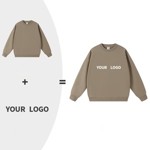 เสื้อสเวตเชิ้ตคอกลมโอเวอร์ไซส์ ผ้าฝ้ายถัก 100% สีพื้น ยูนิเซ็กส์ สวมใส่สบายๆ สำหรับฤดูใบไม้ร่วง - Product Image 3