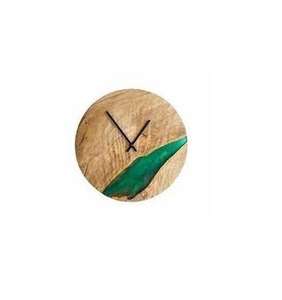 Reloj de pared redondo contemporáneo de madera y resina epoxi para regalo, decoración del hogar, acabado pulido, reloj de lujo para restaurante, hotel - Product Image 5