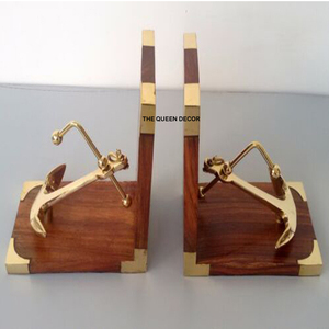 Super Stylish Golden Flowers Design Aluminum Metal Decorative Bookends Set Of 2 Best Selling High On Demand - Product Image 3