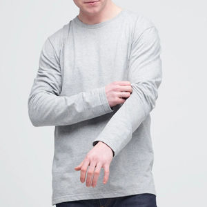 เสื้อยืดแขนยาวผู้ชายรุ่นใหม่สั่งทำพิเศษ ผ้าฝ้าย 100% เนื้อผ้าทึบ เป็นมิตรกับสิ่งแวดล้อม ระบายอากาศได้ดี แห้งเร็ว ขายส่ง - Product Image 1