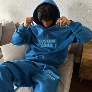 Survêtement personnalisé avec logo, taille européenne, en polyester, unisexe, à capuche, pull-over, fermeture éclair intégrale, respirant, léger, couleur unie, polaire d'automne - Product Image 4