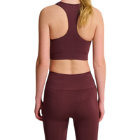 Soutien-gorge de sport TRIMMY SPORTS pour filles, simple, sans coutures, à maintien élevé, respirant, écologique, séchage rapide, col en V, avec poches, noir, pour l'entraînement