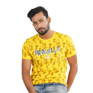 เสื้อยืดลำลองผู้ชายแฟชั่นใหม่ปี 2023 ราคาโรงงานโดยตรง แขนสั้น ทรงปกติ ลายพิมพ์ ผ้าฝ้าย 100% - Product Image 1