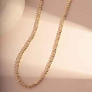 Collar de cadena tipo tenis con moissanita VVS1 redonda y eslabones tipo caja, de plata 925 o chapado en oro, ideal como regalo para fiestas de compromiso. - Product Image 4