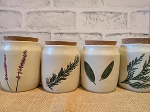 Boîte de rangement à motif de feuilles botaniques, couvercle hermétique en liège, étanchéité à l'humidité, finition lisse, organisateur de cuisine élégant - Product Image 6