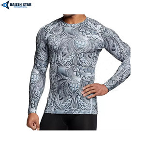 Custom Logo Long Sleeve Rash Guard Men Quick Dry Anti-UV Swimming Surf Shirt Wholesale - Product Image 4
