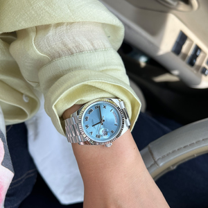 Montre EW Factory 904L à chiffres romains, 36 mm/44 mm, automatique, mécanique, cadran bleu foncé, mode, 3255, montre décontractée pour homme et femme - Product Image 2