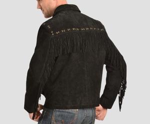 Affordable Men's Western <b>Suede</b> Fringe Leather <b>Jacket</b> with Vintage Cowboy Rodeo Style and Classic Handcrafted Details - Product Image 6