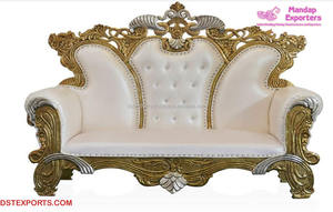 Sofá DE BODA vibrante y colorido, sofá de escenario Mehndi, Loveseat, novia, novio, mariposa especial, boda dorada asequible, Australia - Product Image 5