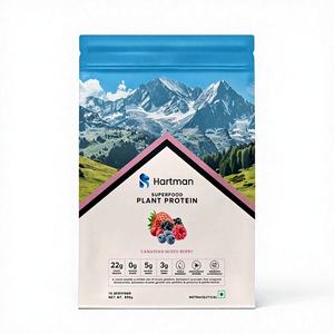 Proteína Vegetal Orgánica Vegana en Polvo, Sabor a Bayas Mixtas Canadienses, para la Recuperación Muscular, Baja en Azúcar, con Enzimas Digestivas y Superalimentos - Product Image 1