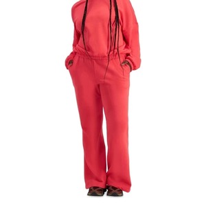 Pantalones de Felpa para Mujer, Cintura Alta, Color Sólido, Corte Regular, Largos, Casuales, para Invierno, Cintura Elástica, Tejido de Punto, Spandex, Secado Rápido - Product Image 5