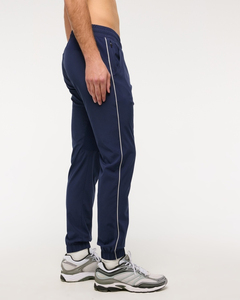 Custom <b>Men's</b> <b>Navy</b> Blue Elastic Waist Sweatpants With Side Stripe Casual <b>Jogger</b> Pants Breathable Knitted Fabric Autumn Wear - Product Image 2