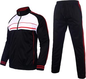 OEM Wholesale Men's <b>Polyester</b> <b>Tracksuit</b> Breathable Striped Casual Jogging Suit - Two Piece Set for Gym & Fitness - Product Image 3
