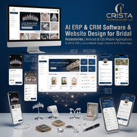 Applications mobiles Android iOS, logiciels ERP et CRM basés sur l'IA pour le design de sites web d'accessoires de mariage, plugin WordPress Shopify, e-commerce IA