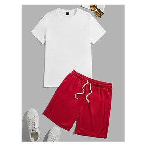 ชุดสองชิ้นสำหรับผู้ชายเสื้อผ้าชุดกีฬาเสื้อยืดและกางเกงขาสั้นสองชิ้นเสื้อผ้าแบรนด์ชุดฤดูร้อนชายน้ำหนักเบาระบายอากาศได้ดี - Product Image 6
